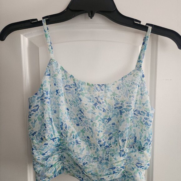NWT Sadie & Sage x Anthropologie Crop Top Cami Blue - Size Small - Picture 4 of 6